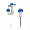 2 Pezzi Funghi Luminosi Ornamento Materiale Resina Scultura Luminescente Decorazione Esterna per