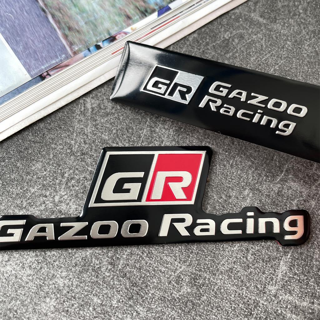 3D Aluminium Car Stickers Accessories Auto Body Tail Emblem Decals For Toyota Yaris Corolla Rav4 GR Logo GAZOO Racing GRSPORT