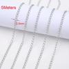 2 5 meters PVD Never Fade Stainless Steel Link Chains Bulk Extension Chains Necklace Lot for Bracelet Supplies Jewelry Making
