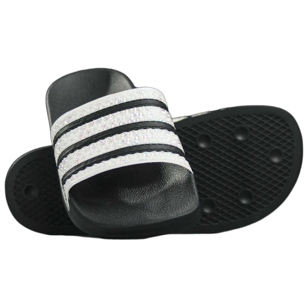 Adidas Originale Adilette Bequem Vielseitig Rutschfest Abriebfest Pantoletten Damen Schuhe Schwarz CG6256