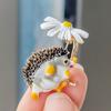 Enamel hedgehog brooch, fashionable clothing accessory, brooch, decoration, fixation, anti glare accessory