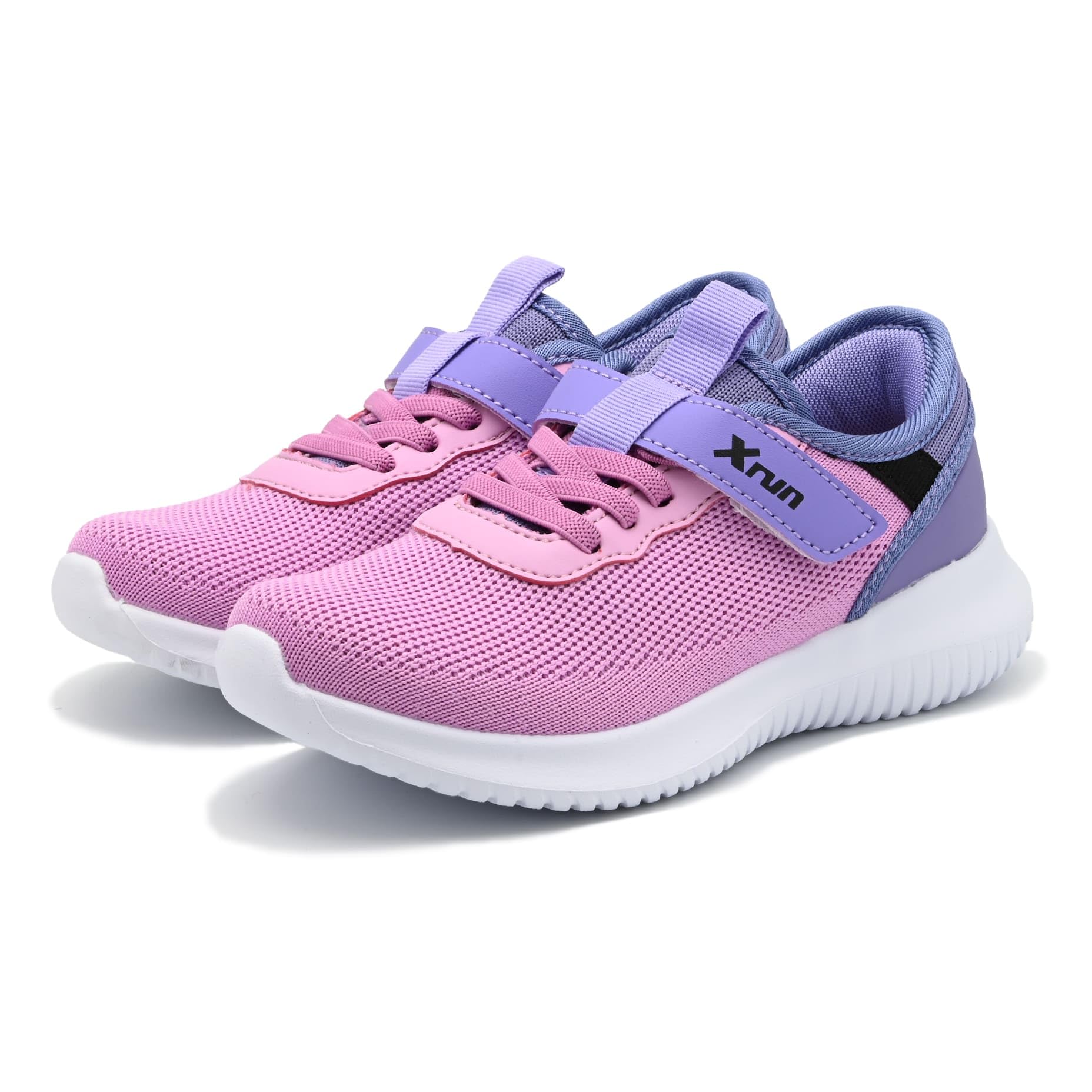 

Подростковые кроссовки, которые можно надевать без использования рук, уменьшают боковые движения мальчиков и эластичные спортивные туфли [Xrun] Свободные руки, движение, девочки, розовый