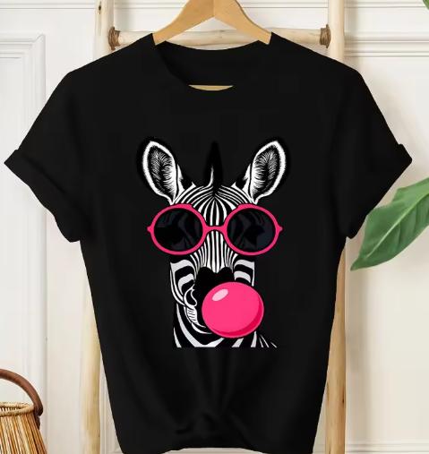 Summer Classic Pattern Printed Pure Cotton Tshirt Suitable For Both Unisex And Unisex Casual And Versatile Pure Cotton Top