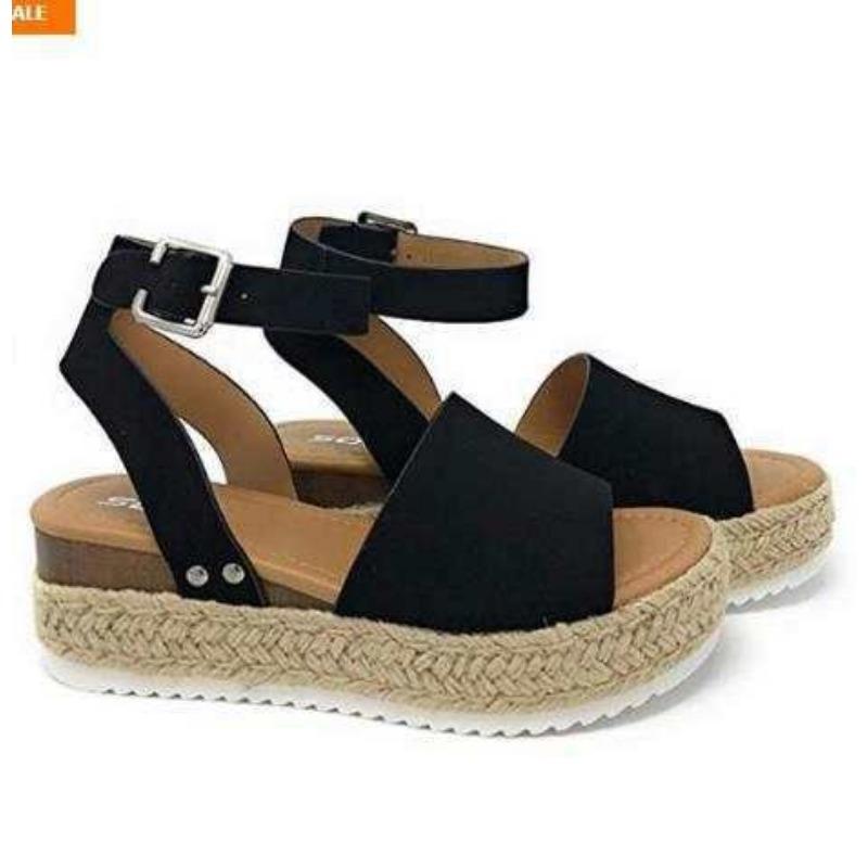 Shoes women's wedge heel light bottom fish mouth sandals wish large size women's sandals