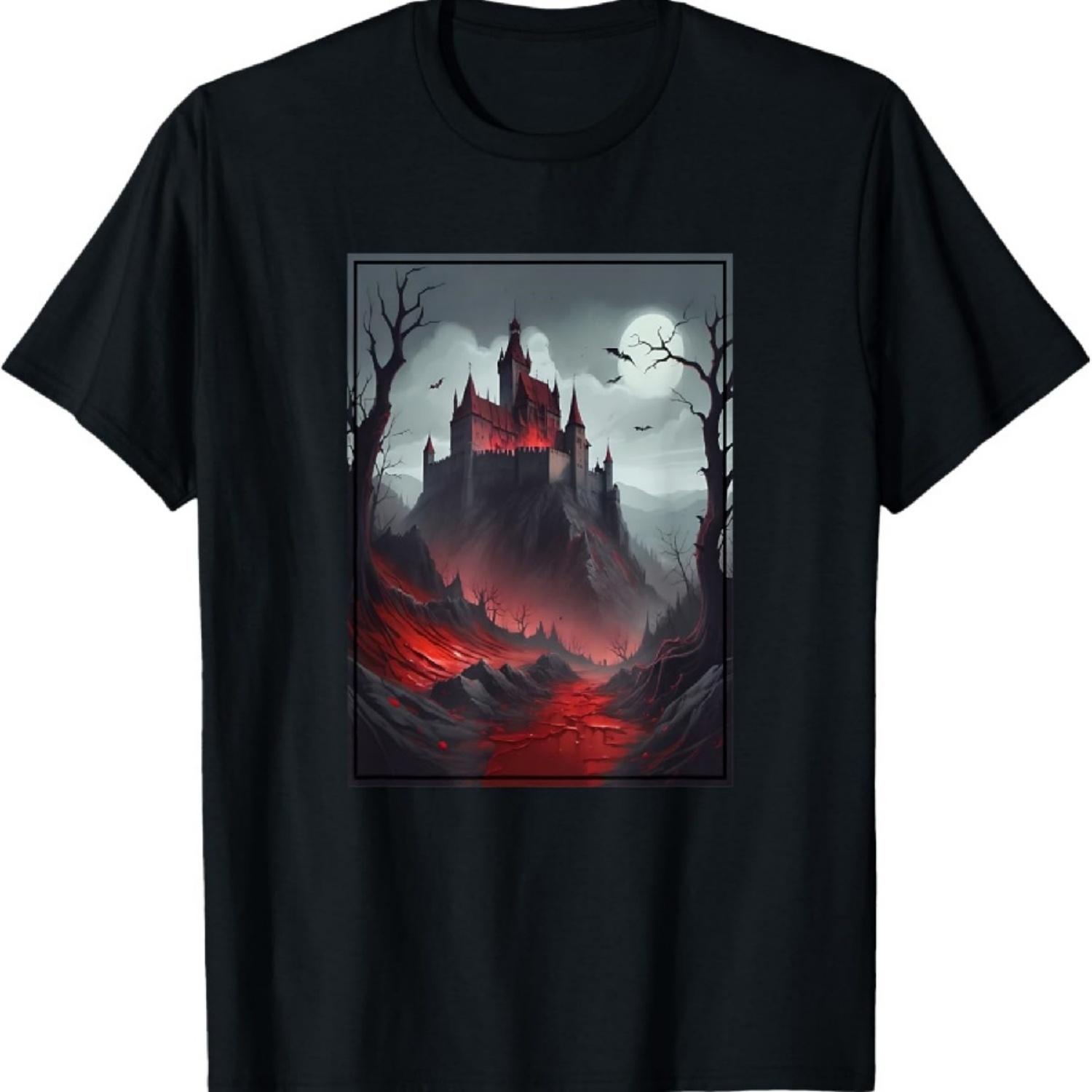 

Dracula s Castle with Blood Soaked Transylvanian Lands T-Shirt XXXXXL чорний