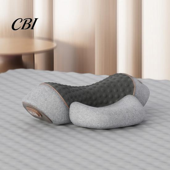 Breathable Memory Foam Pillow Electric Neck Massager Pillow, 3-in-1 Cervical Massage Heat Vibration And Lift Function, Ergonomic Support for