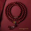 Triple Circle Murui Cinnabar & Purple Gold Sand Zodiac Bracelet for Women