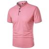 Summer Men's Short Sleeve T Shirts Solid Color Stand Collar Smart Casual Tshirts Men Slim Fit Lightweight Pull On Tees Tops Man