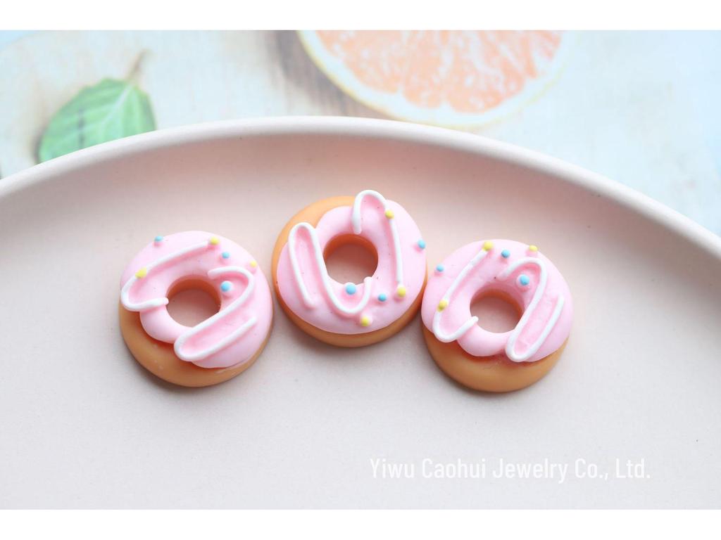 Handmade DIY Sweet Cream Donut Resin Jewelry Accessories Glue