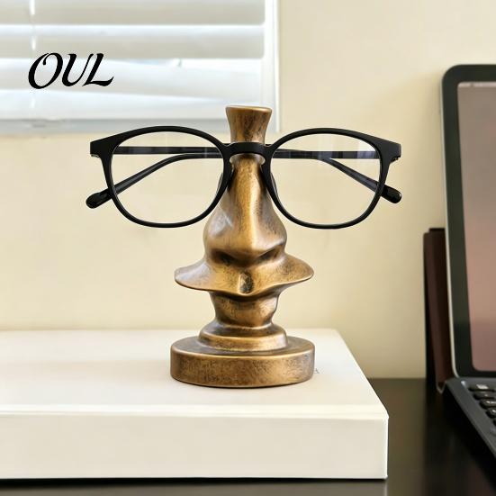 Creative Gifts for Men Big Nose Glasses Holder, Retro Resin Eyeglass Stand, Practical Stand Humorous Eyewear Display Organizer Home And Office