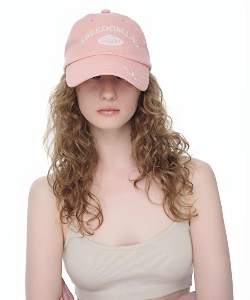 AEGO FREEDOM LAB Signature Logo Cap_Peach Pink