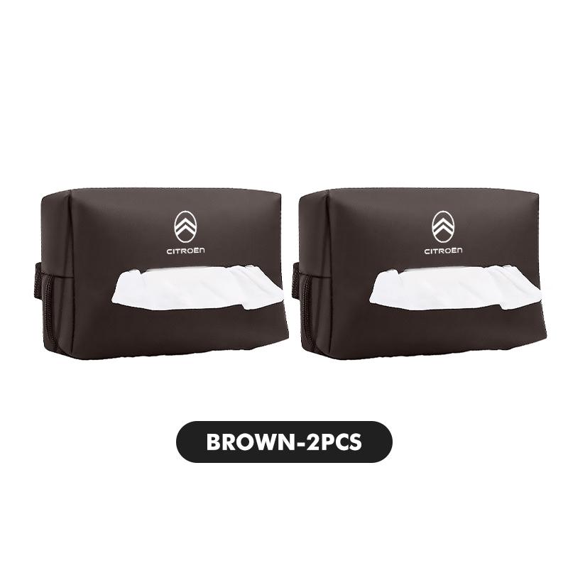 Car Tissue Box Cover Leather Paper Towel Storage Bag For Citroen Grand Berlingo Jumper Celysee Xsara Picasso Aircross