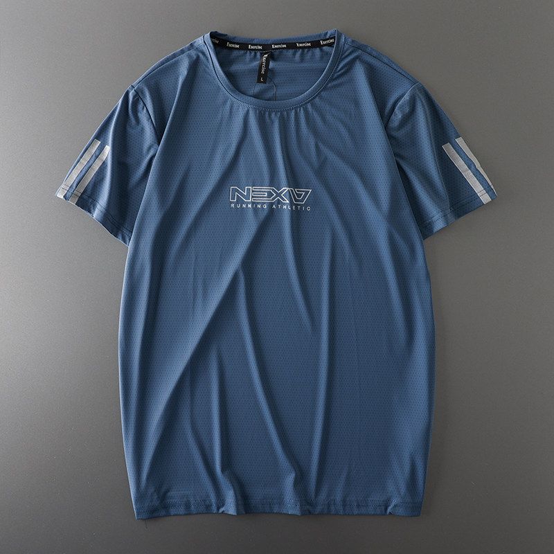 Cut Label Plus Size Quick-Drying Mesh Short Sleeve Export T-Shirt