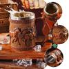 Unique 3D Design Viking Beer Mug Heavy Duty Resin Crafted Bar Cup for Coffee Tea Soda Stylish Home Decorative Use