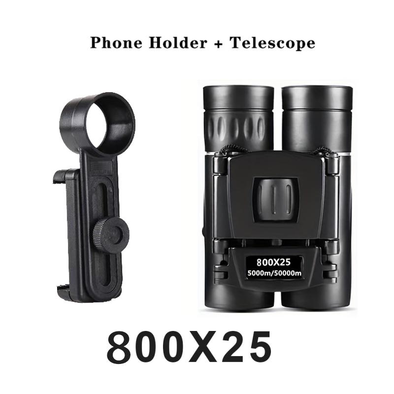 800×25 Powerful Binoculars Long Range BAK4 Telescope HD Portable Folding Low Light Monocular 4K For Outdoor Hunting Camping