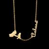 Atoztide Personalized Custom Name Necklace for Women Men Heart Biterfly Pendant Stainless Steel Choker Link Chain Jewelry Gifts