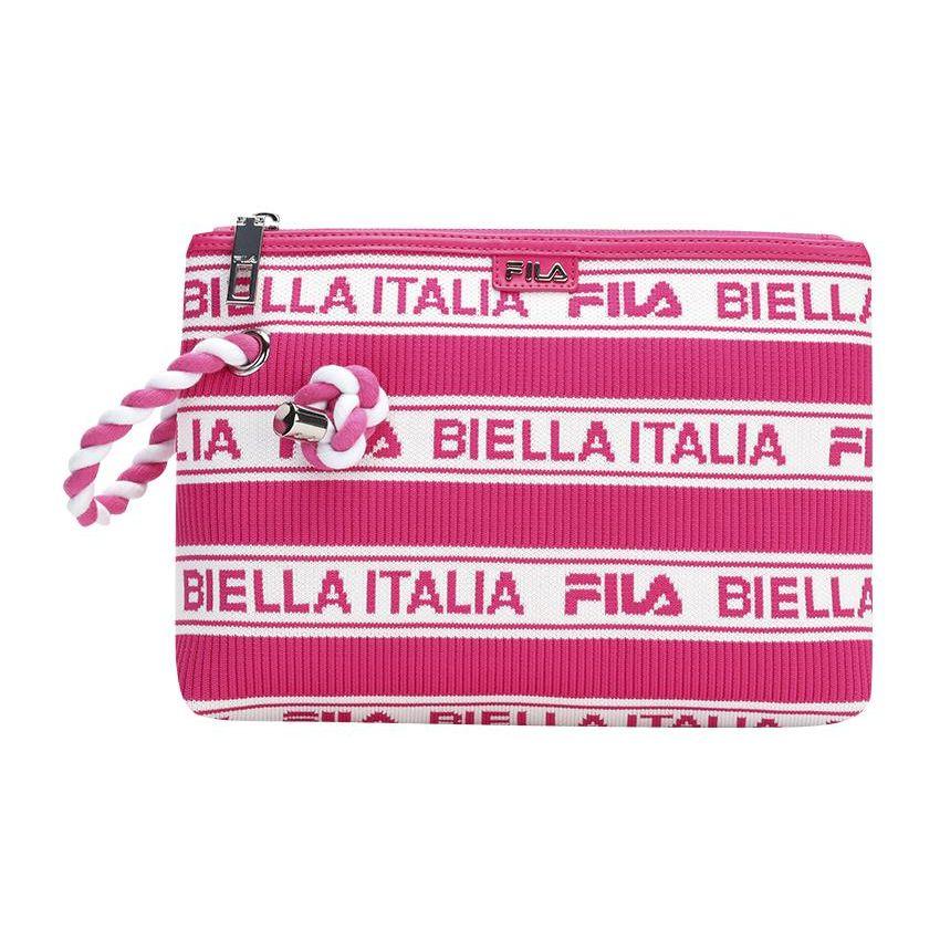 FILA Casual Fashion Versatile Fabric Shopping Bag Clutch Women bags Fluorescent-Bright-Red F13W224162F-PC