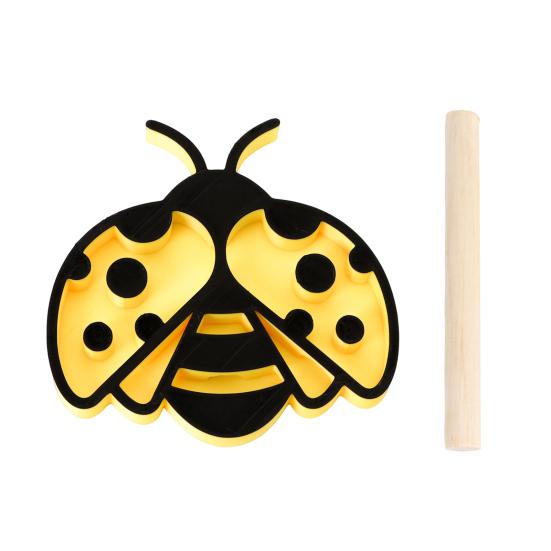 Bee Watering Station Insect Water Feeder Cup Butterfly Feeder with Wooden Stake Bee or Ladybug Shape Drinking Station for Garden Pollinators