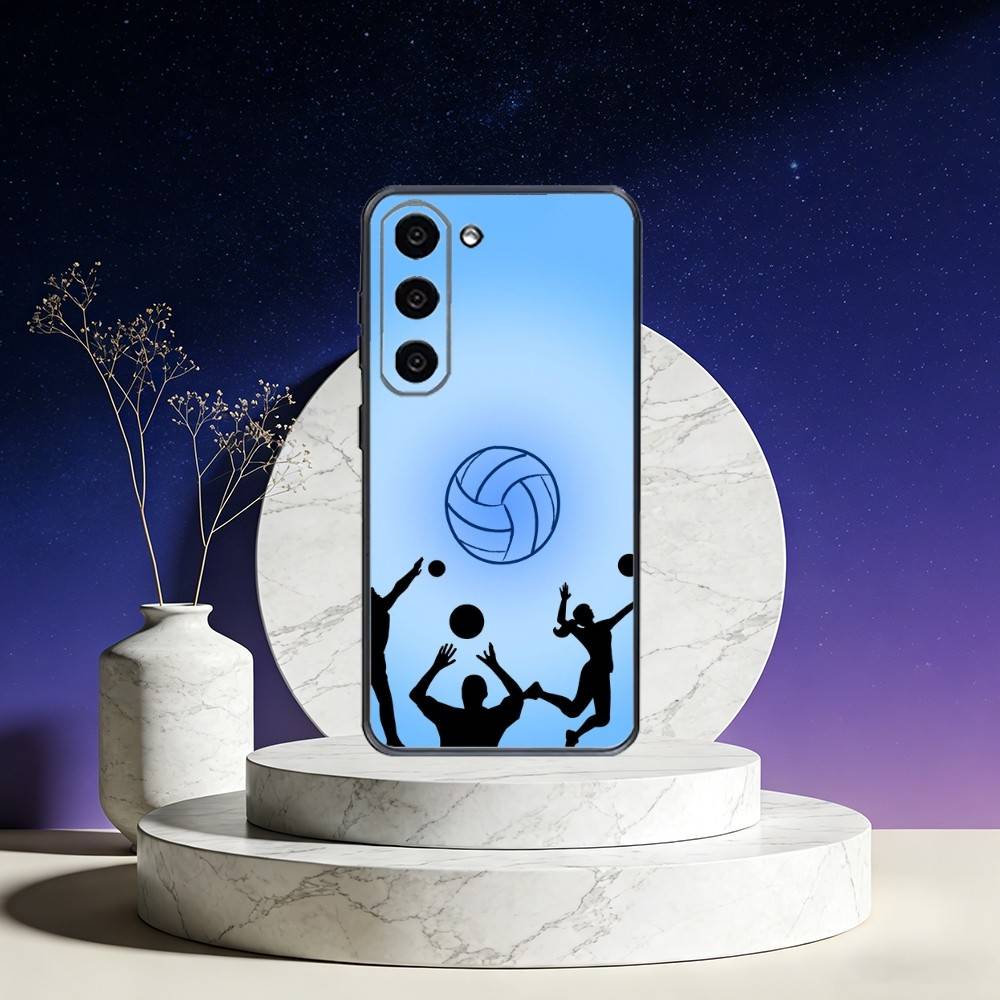 V-Volleyball P-Painted Phone Case For Samsung Galaxy A73,A72,A71,A70,A53,A52,A51,Others Soft Black Cover