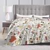 Snoopys Cartoon Flannel Blanket Awesome Throw Blankets for Home 150*125cm Bedspread,