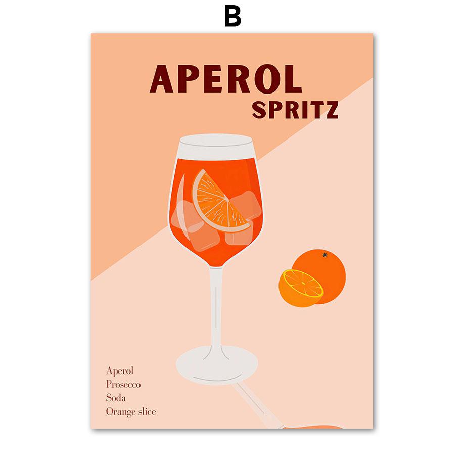 Cocktail Espresso Lemonade Wall Art Canvas Painting Retro Drinks Posters And Prints Pictures For Drink Shop Bar Room Decoration