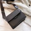 Vintage Solid Color Women'S Crossbody Bag, Simple Texture Versatile Wide Shoulder Strap Fashion Small Square Bag, Detachable Adjustable Shoulder Strap