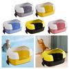 Open Top Pet Litter Box High Sided Removable Cat Toilet Pet Supplies Semi Closed Sifting Litter Tray for Small and Large Cats