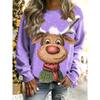 Women's Pullover Graphic Reindeer Warm Classic Casual Long Sleeve Crew Neck Regular Tops Home Street Dailywear