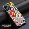Sunflower Japan Painting M-Murakami Art Phone Case For iPhone 16 15 14 13 12 11 Plus Pro Max Limited Black Hard Case Sheepskin