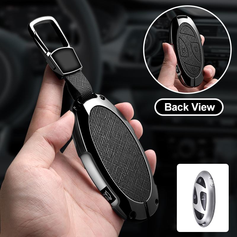 Car Key Case Cover Protect Shell Keyring Pendant For Hyundai Santa Fe   Sonata Grandeur Staria Kona Ioniq Tucson Elantra