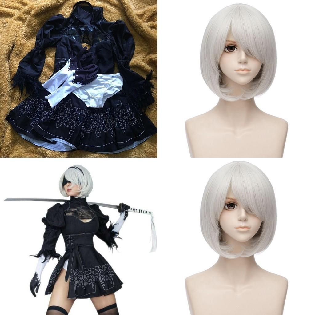 Stylish And Detailed Nier Automata 2b Yorha No.2 Costume Dress With Eyepatch