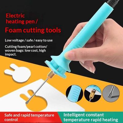 1 Set Electric Hot Wire Foam Cutter Pen Kit - 50/100mm Cutting Adaptor DIY Craft Tool