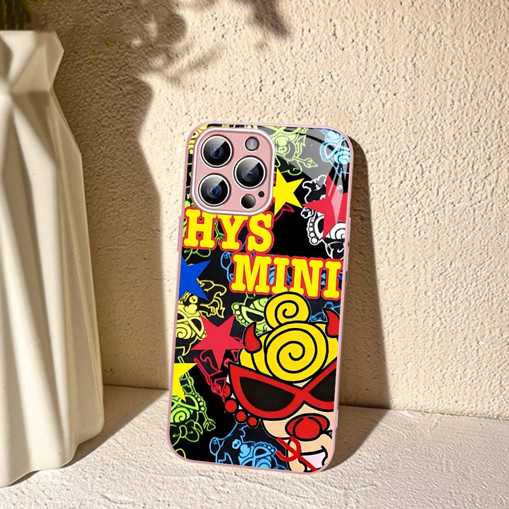 Fashion H-Hysteric Mini For IPhone 14 13 12 Mini 11 Pro XS Max X XR 14 Plus Tempered Glass Cover