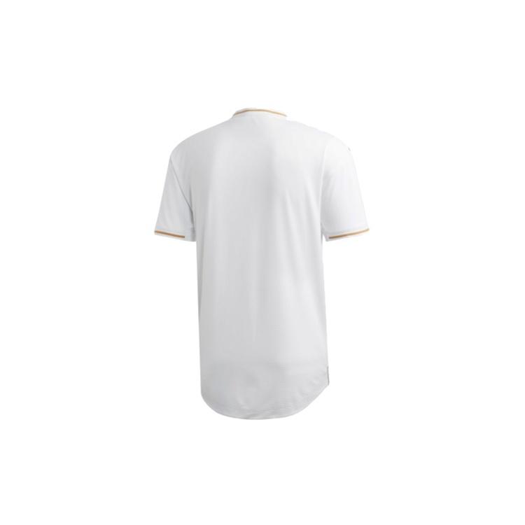 adidas Real Madrid 19-20 Season Player Edition Home Alphabet Logo Stripe Sports Soccer/Football Short Sleeve White Men's DW4436