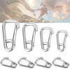 D-Buckle Lock Screw Lock Climbing Gear Carabiner Chain Connecting Ring Safety Snap Hook Carabiners