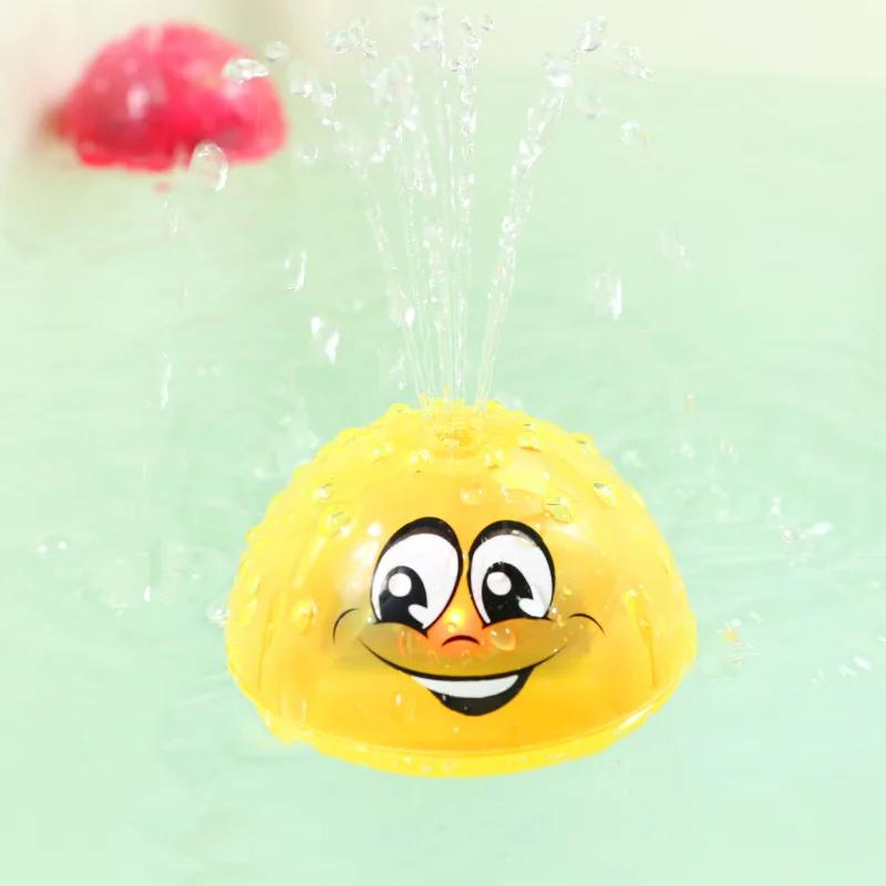 Baby Bath Toys Electric Inductive Water Spray Ball with Light Bathroom Bathtub Swimming Toys for Toddler Infant Children