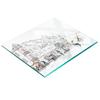 Glass Kitchen Chopping Board with Decorative Old Town Graphics 60x52 Cm