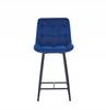 H1-FX velvet blue stool (black frame)