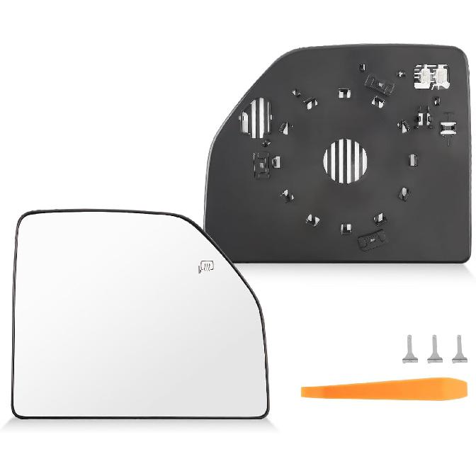 

maXpeedingrods Driver Side Power Heated Upper Mirror Glass for Ford F150 2015-2021 & F250 F350 F450 F550 Super Duty 2015-2022 FL3Z17K707T View Side Passenger Side