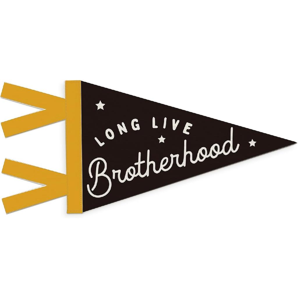 Boys Room Decor, Long Live Boyhood Wall Hanging Pennant Flag Banner, Preppy Neutral Checkerboard Wall Decorations for Nursery Toddler Boys Bedroom