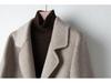 Elegant Mid-length Double-sided Cashmere Coat for Mature Women - Stylish Autumn/Winter Wool Wear