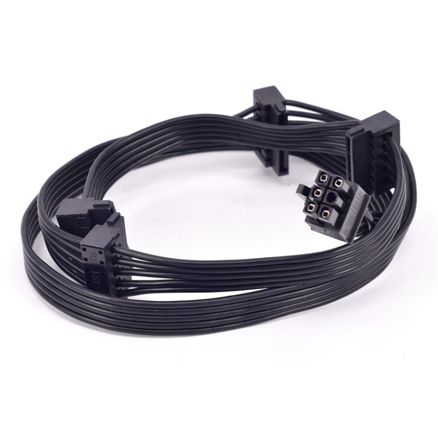 PCI-e PCIE 6Pin Male 1 To 4 SATA 15Pin Power Supply Cable For CORSAIR RMx Series