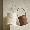 RHEEMIN Handle Bucket Vegan Leather Edition   Brown Large