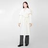 Sweet Basil Women's Large Lapel Belted Mid-Length Wool Coat