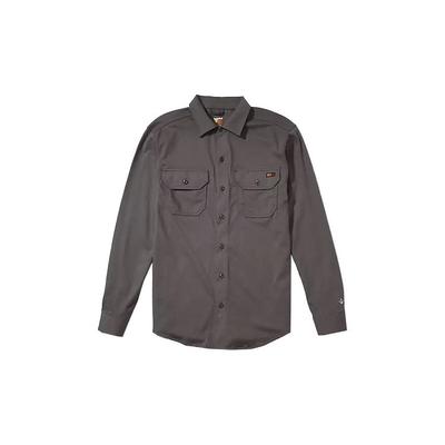 Solid Logo Single-Breasted Comfortable Dry Long Sleeve Shirt Men Shirts Gray A236V-003