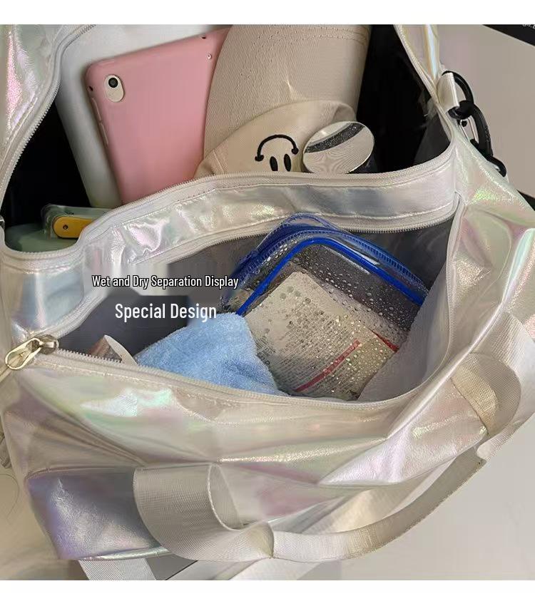 Water-Repellent Travel Bag with Wet/Dry Separation, Large Capacity, Portable, Features Independent Shoe Compartment