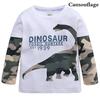 Cartoon Dinosaur Boys Long Sleeve T Shirt Children Kids Boys Spring Autumn Cotton Tops