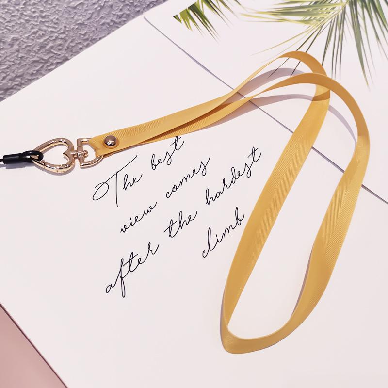 2 Stück Pfirsichherz-Schnalle Handy-Lanyard Lang Abnehmbare Schnalle Gurtband Seil Schlüssel Arbeitsausweis Kartenhülle Lanyard