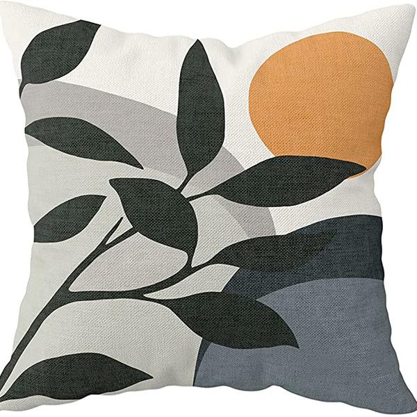 Abstract Pillowcase Sunset Sunrise Line Modern Art Minimalist Living Room Sofa Bay Window Pillow Geometry