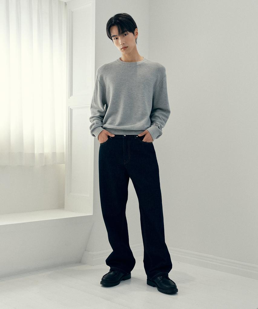 MINDBRIDGE [On] Crop Round Neck Oversized Daily Knit - 3 Colors